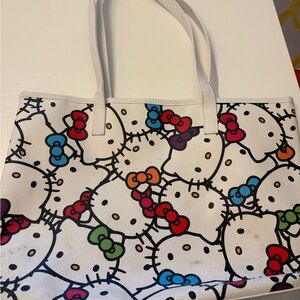 Hello Kitty White Tote with Colorful Accents